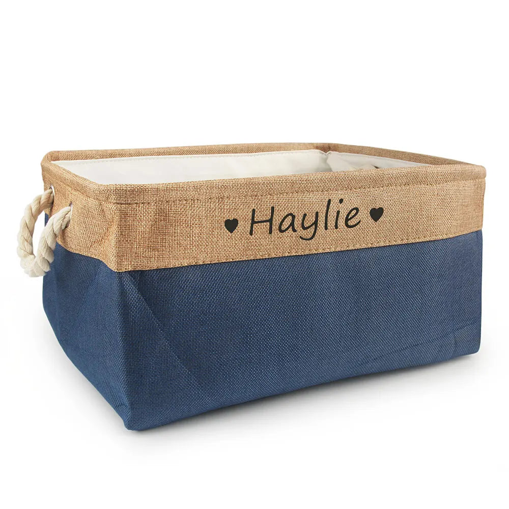 Personalized Pet Toy Basket | Custom Name | Organize Toys & Accessories - Petz-N-Pawz